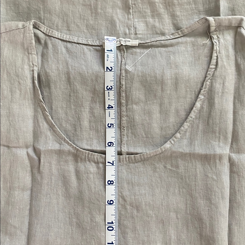 Emporium 100% linen made in Italy tunic dress. Soft grey - Picture 11 of 11